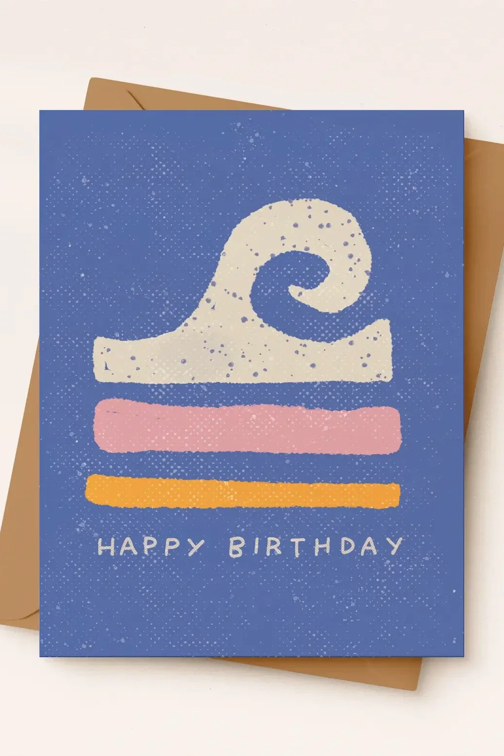 Daydream Prints blue wave happy birthday card