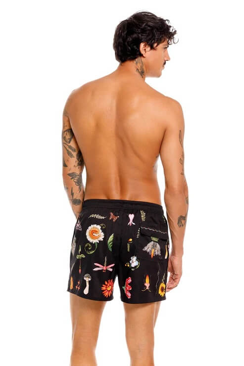 Agua Bendita Cassius Swim Trunks in Ambar back fit