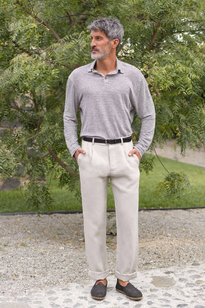 Alex Crane Alta Trousers in bone lifestyle