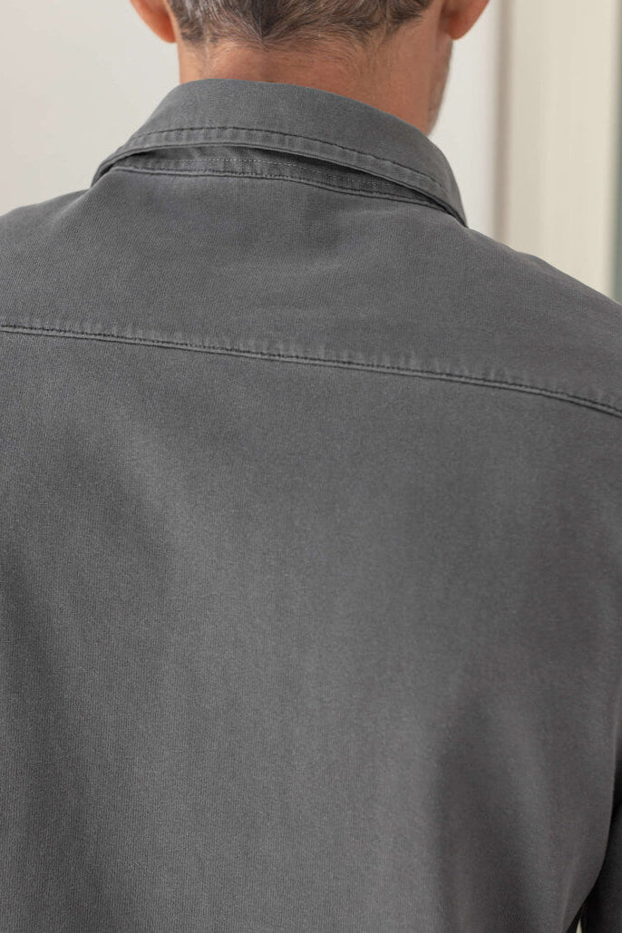 Alex Crane Caza Knit shirt in slate back