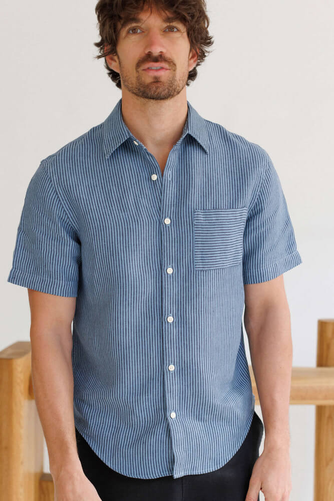 Alex Crane ola shirt in indigo style