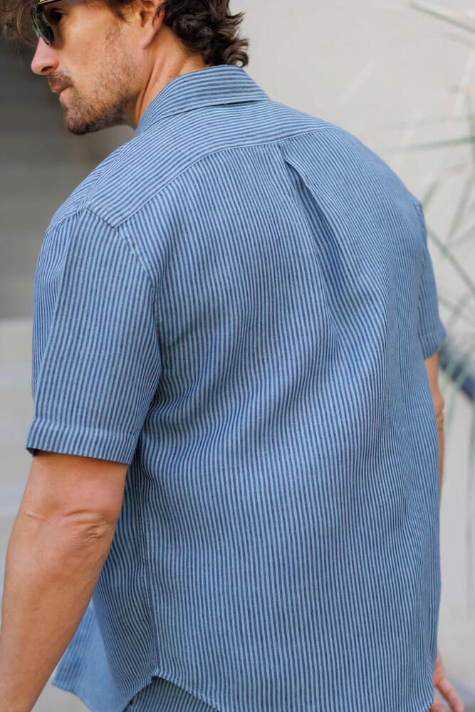 Alex Crane ola shirt in indigo back fit