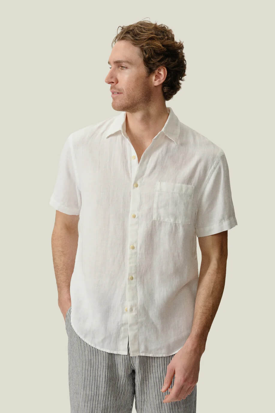 Alex Crane Ola Shirt in snow fit
