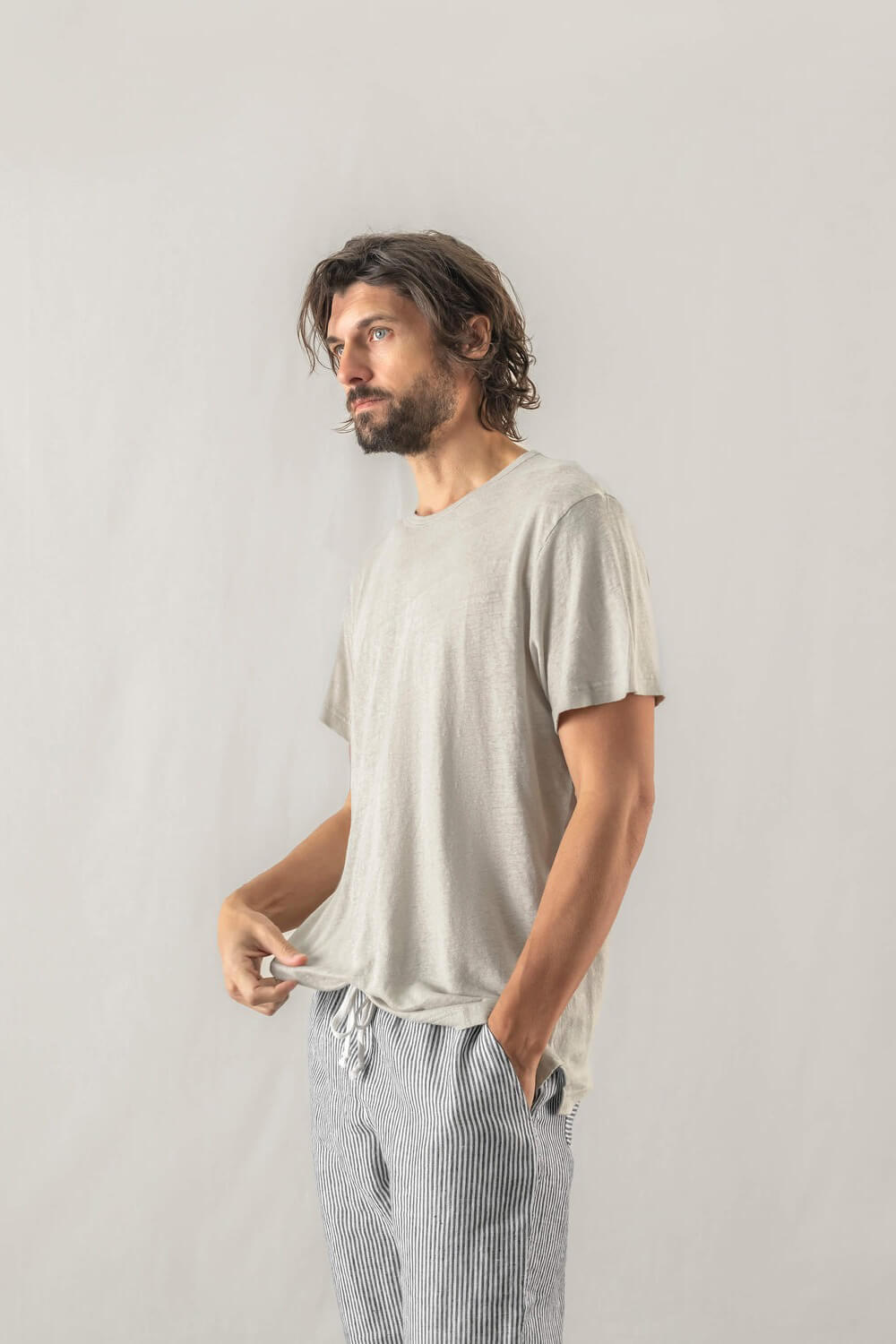 Alex Crane sun tee in bone outfit