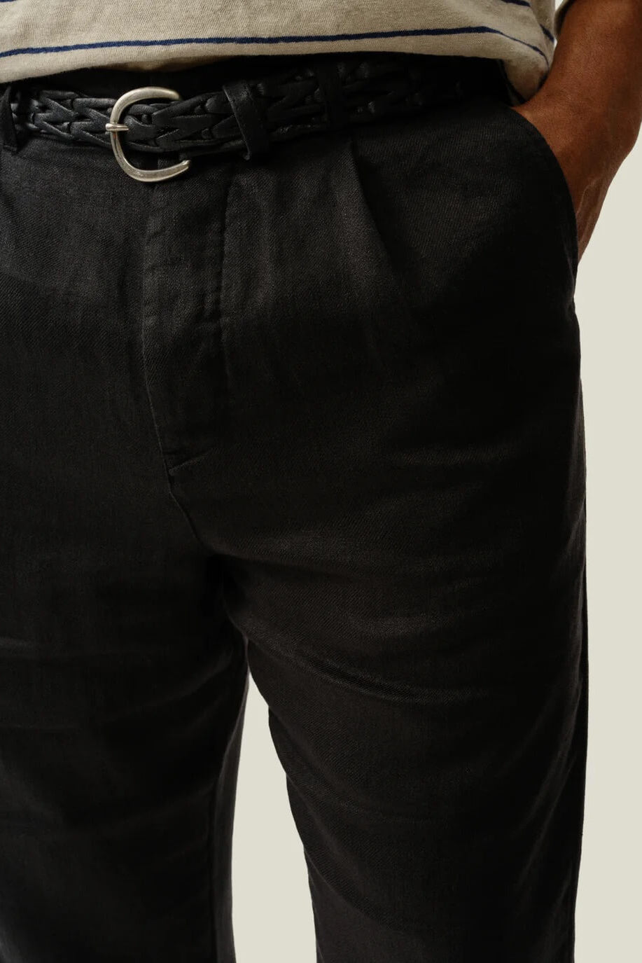 Alex Crane Alta Trousers in Night close up