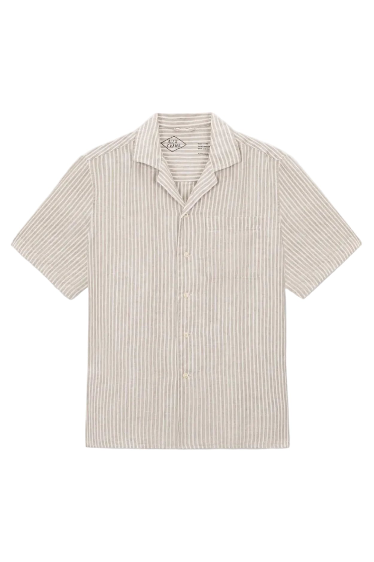 Alex Crane Camp Shirt Salt Lines flat product