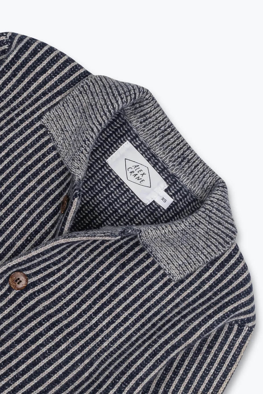 Alex Crane Knit Kite Jacket in Lines close up details