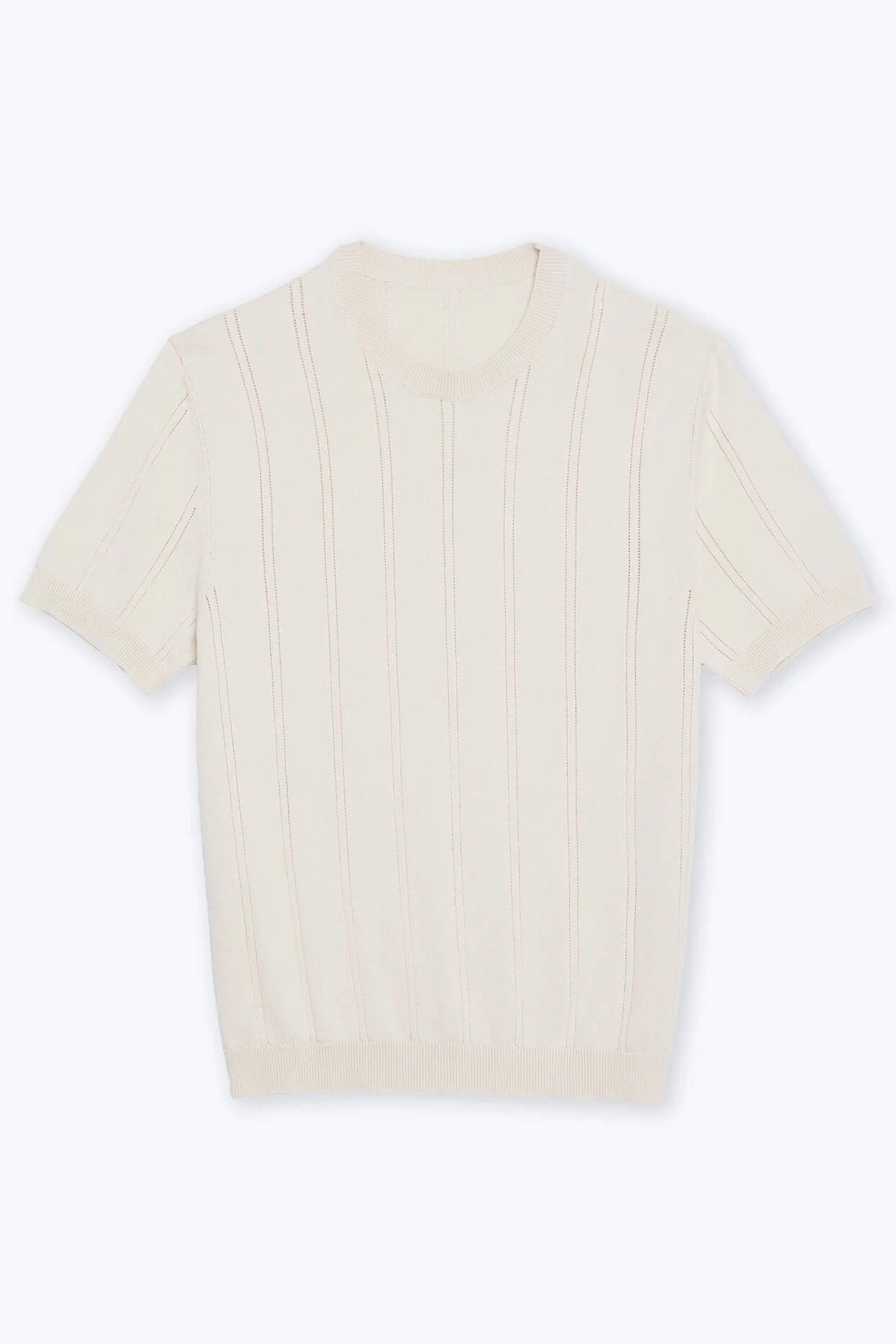 Alex Crane Lolo Drop Needle Sweater Tee in Shell flat product