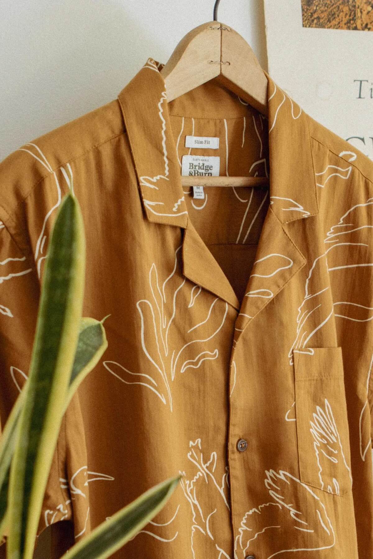 Bridge and burn The Bodie Shirt in Shoreflight front close up