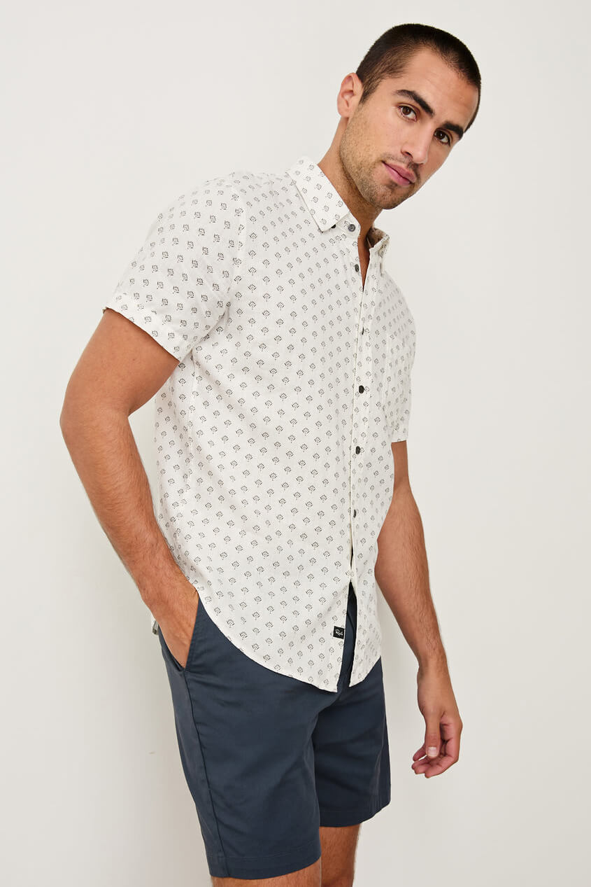 Rails Carson Shirt in batik white