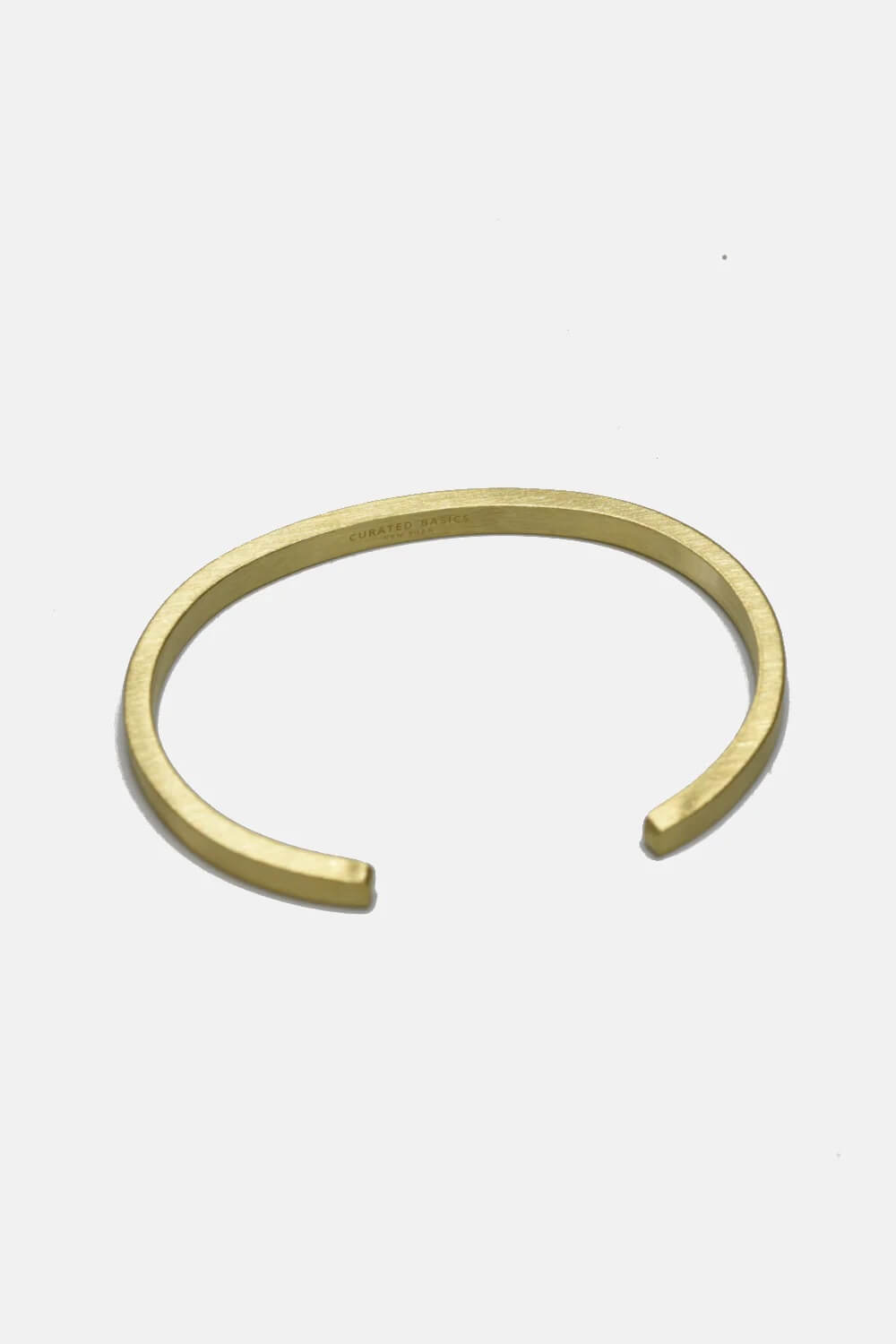 Curated Basics Mens Flat Cuff in Brass back detail