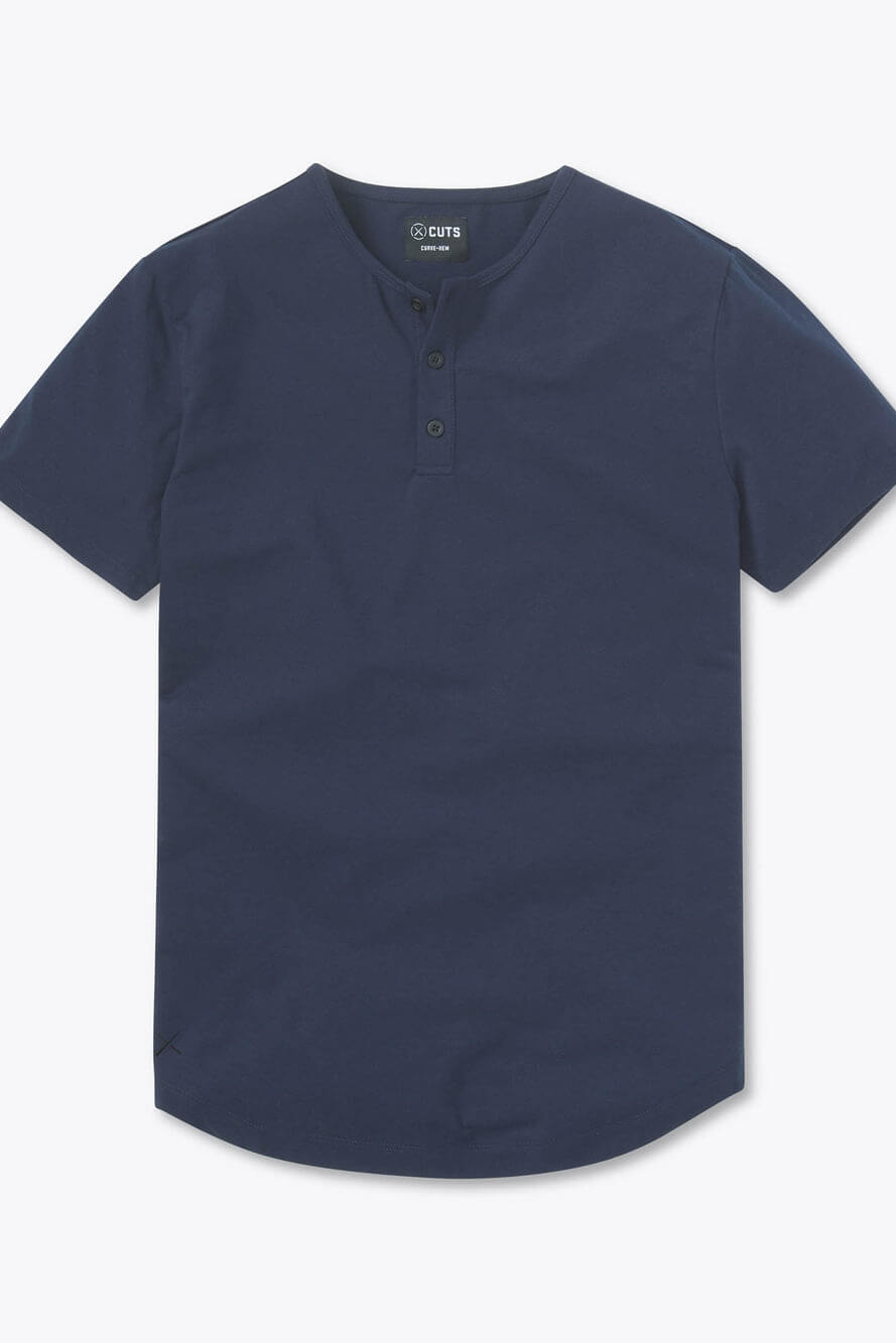 AO Henley Curve-Hem Tee