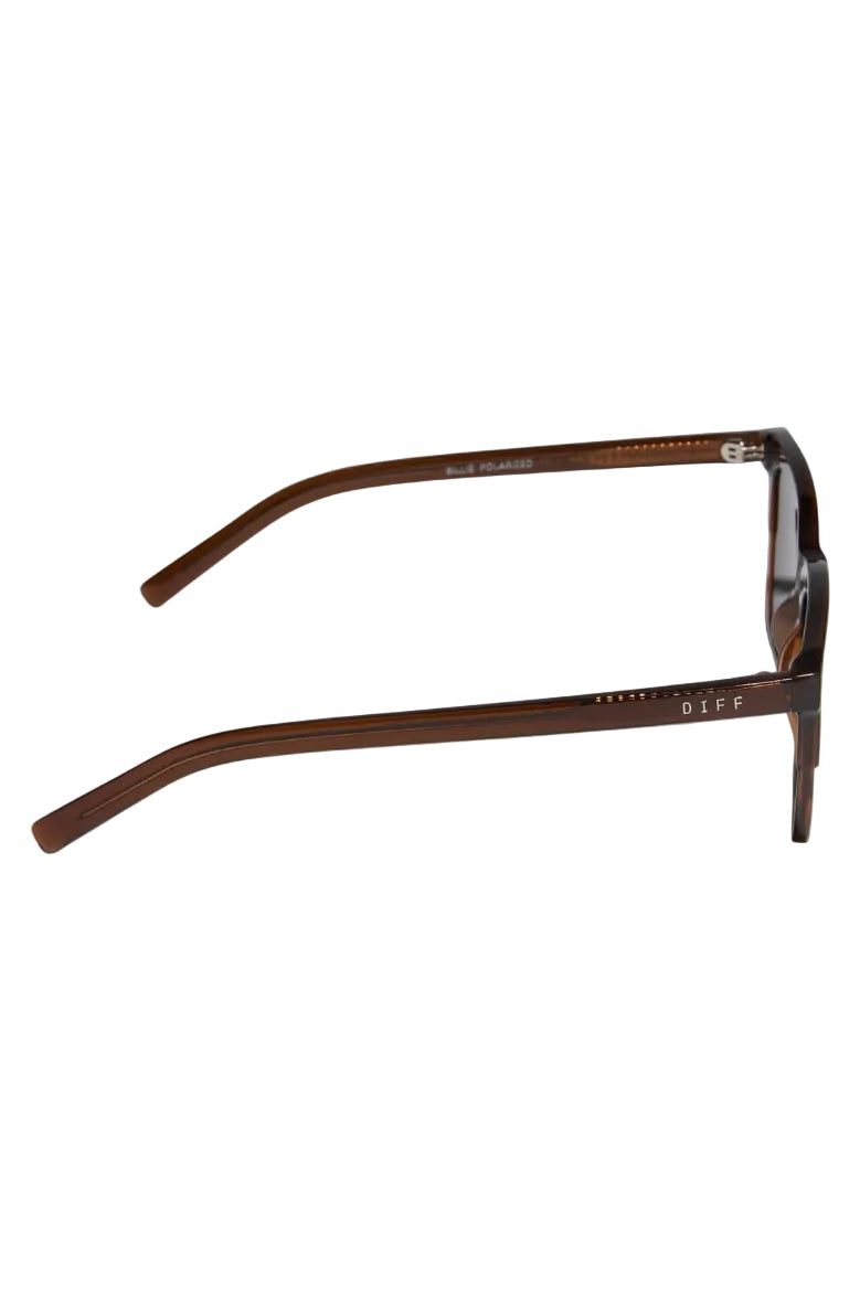 Diff Eyewear Billie Polarized Sunglasses in Whiskey + Grey side view