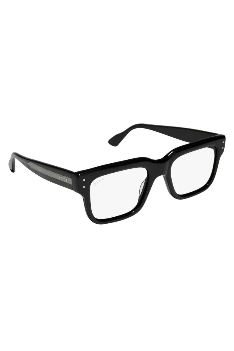 Cash Sunglasses in Black by Diff Eyewear