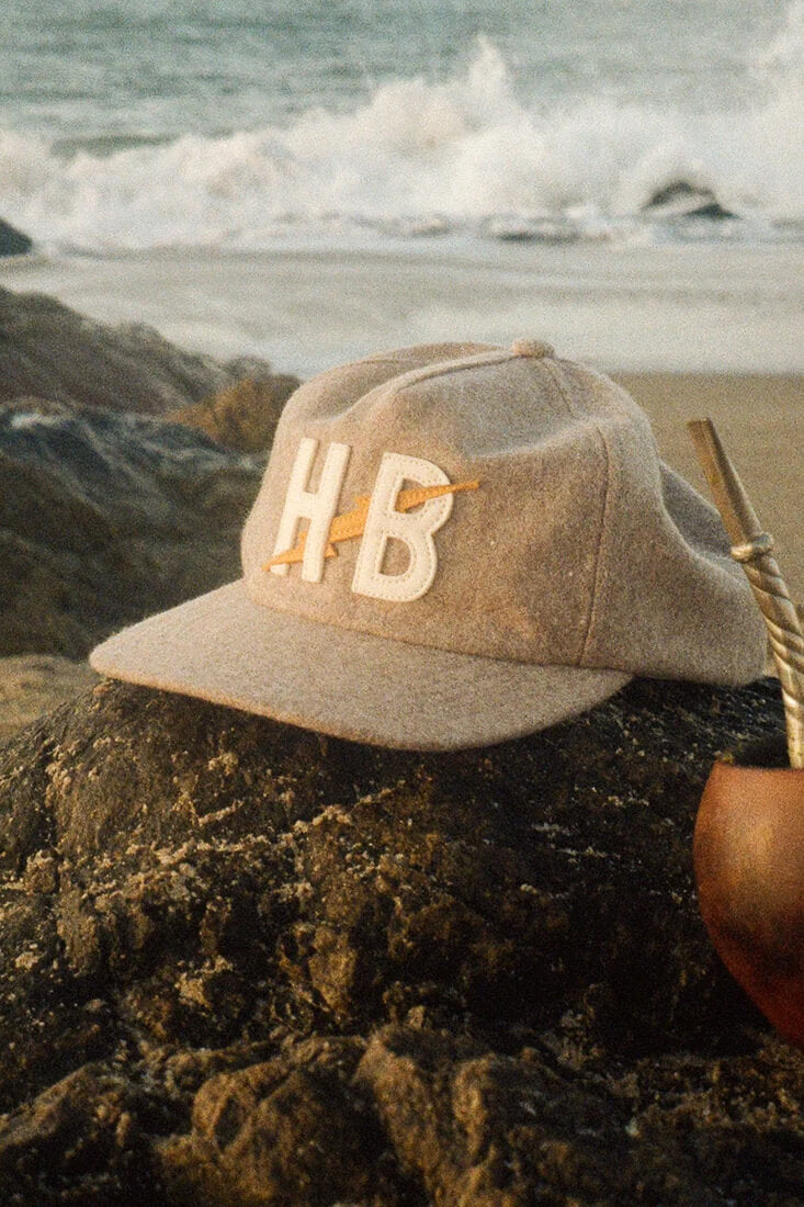 Howler Brothers Big HB Snapback men's unstructured five-panel hat with signature HB patch, pliable bill and adjustable snapback closure.