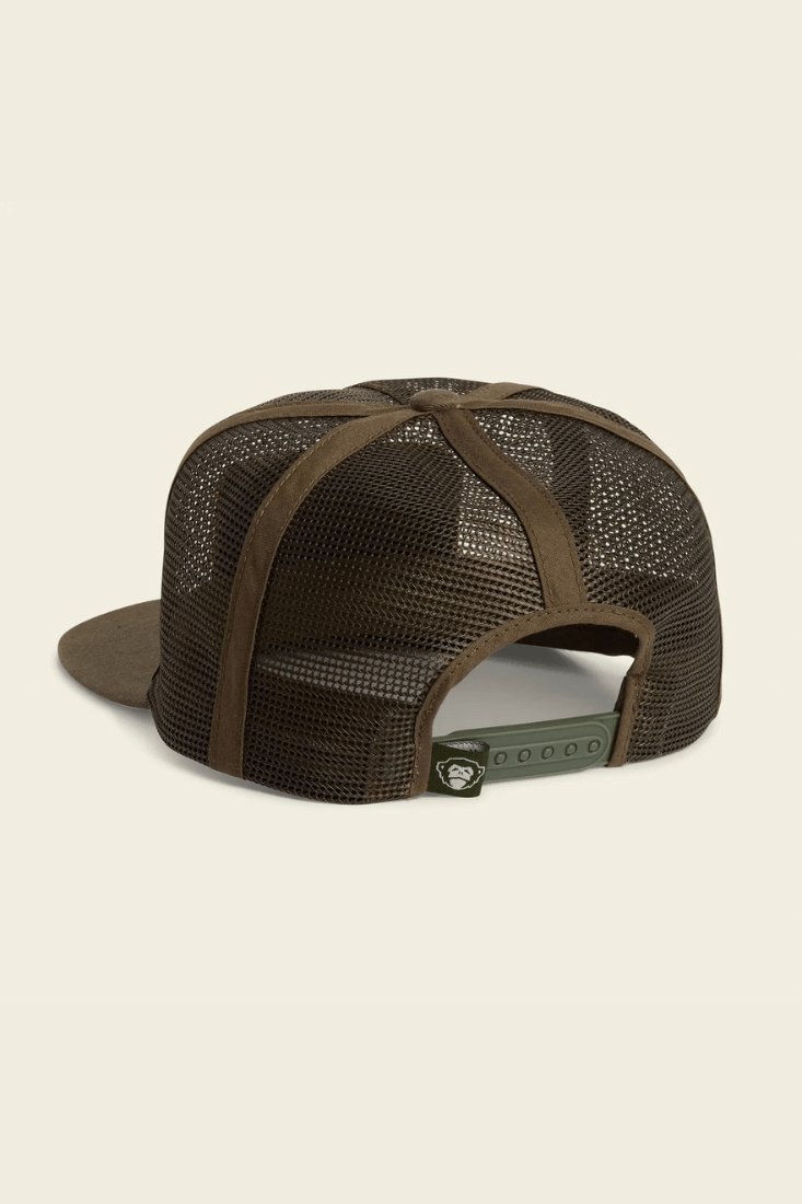 Howler Brothers Inside Out Feedstore Snapback men's unstructured five-panel mesh hat with pliable bill and adjustable snapback closure.