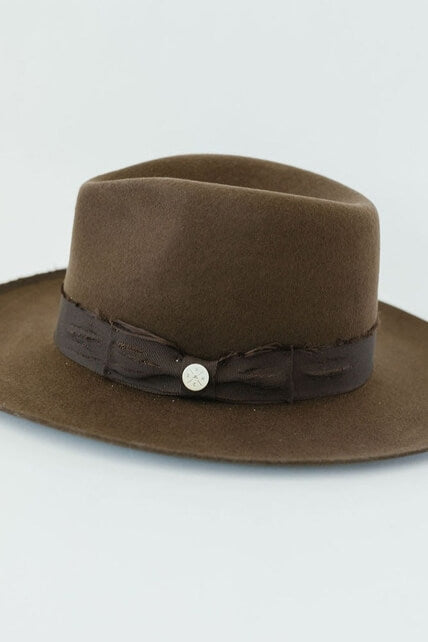 Gigi Pip Del Mar Fefora Hat in dark brown