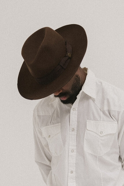 Gigi Pip Del Mar Fefora Hat in dark brown