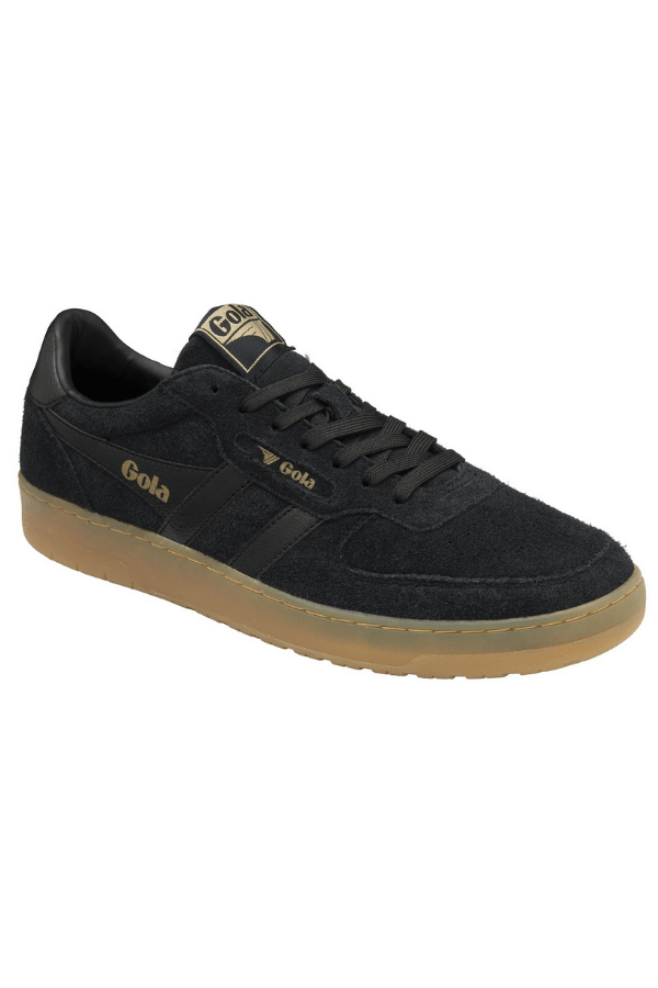 Gola Suede 86 Shoe in black gum
