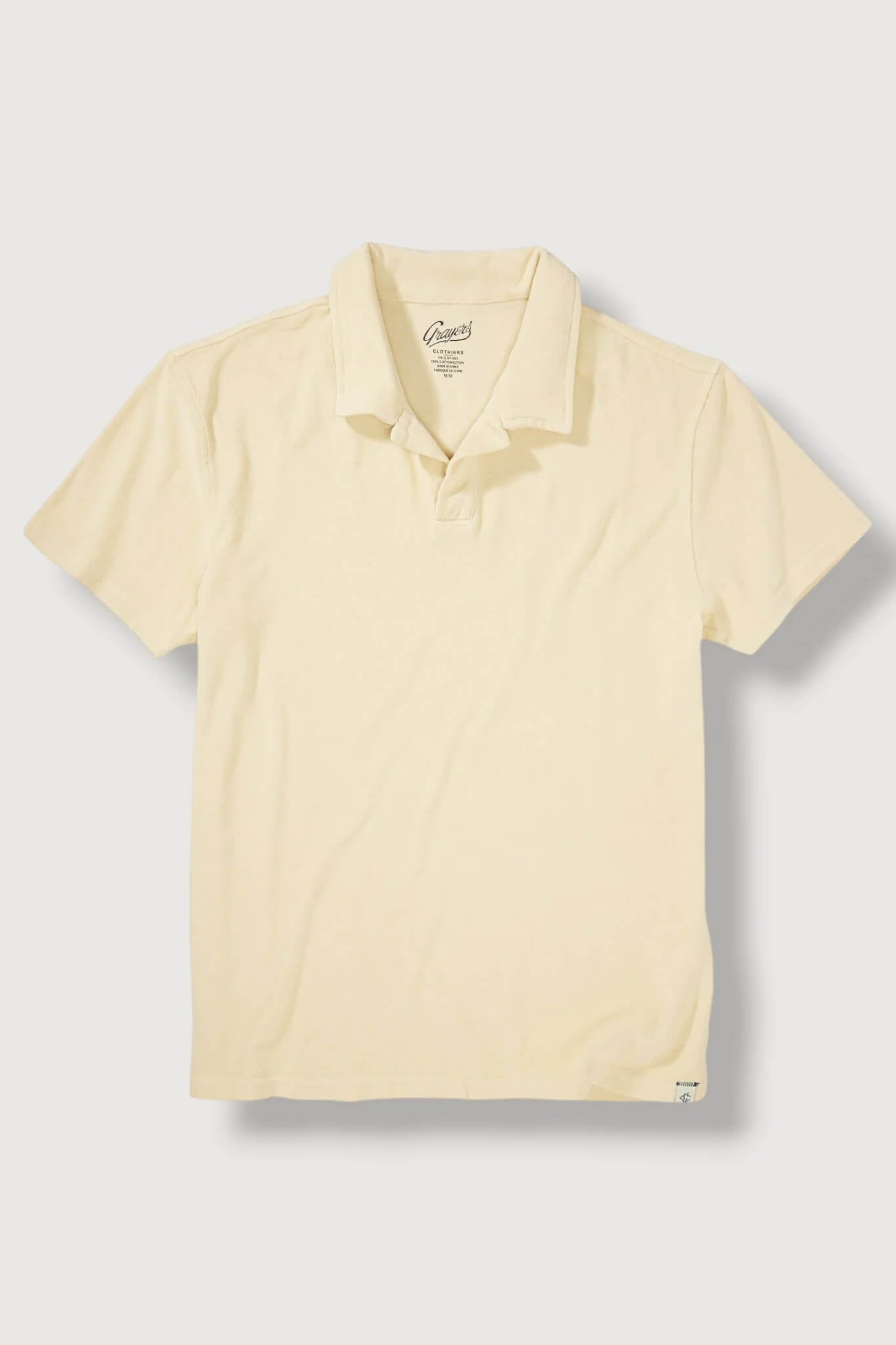 Grayers Riviera Terry Polo in white asparagus
