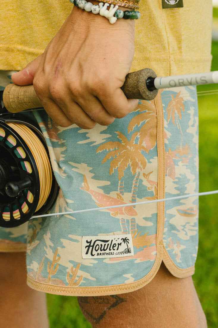 Howler Bros Bruja Boardshort in dreamland seafoam