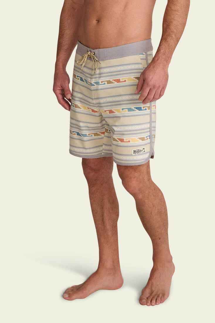 Howler Bros Bruja Boardshorts in temple tracks sand