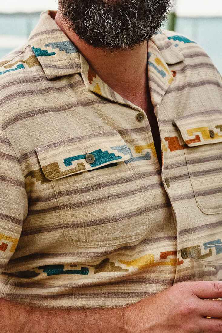 Howler Bros Shore Club Shirt in temple tracks