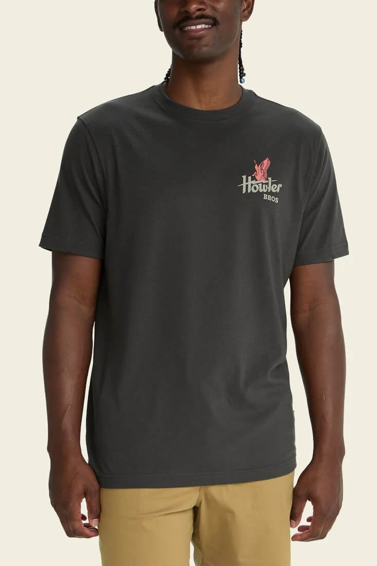 Howler Bros Electric Mangroves T Shirt in antique black