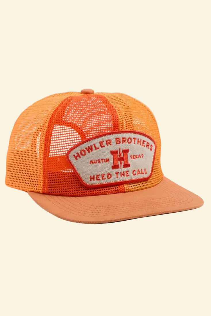 Howler Bros Feedstore Snapback in Multi Orange front