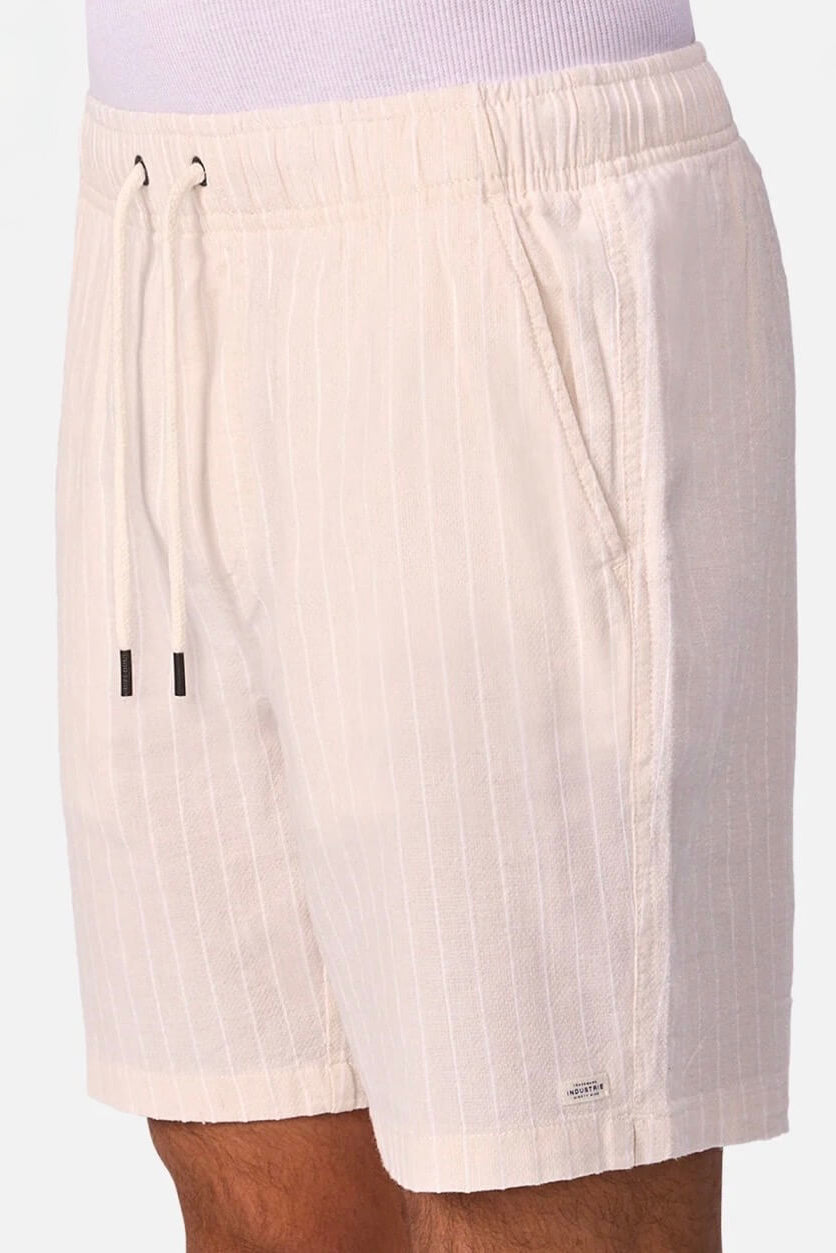 Industrie The La Brava Short in Wheat/Off White front close up