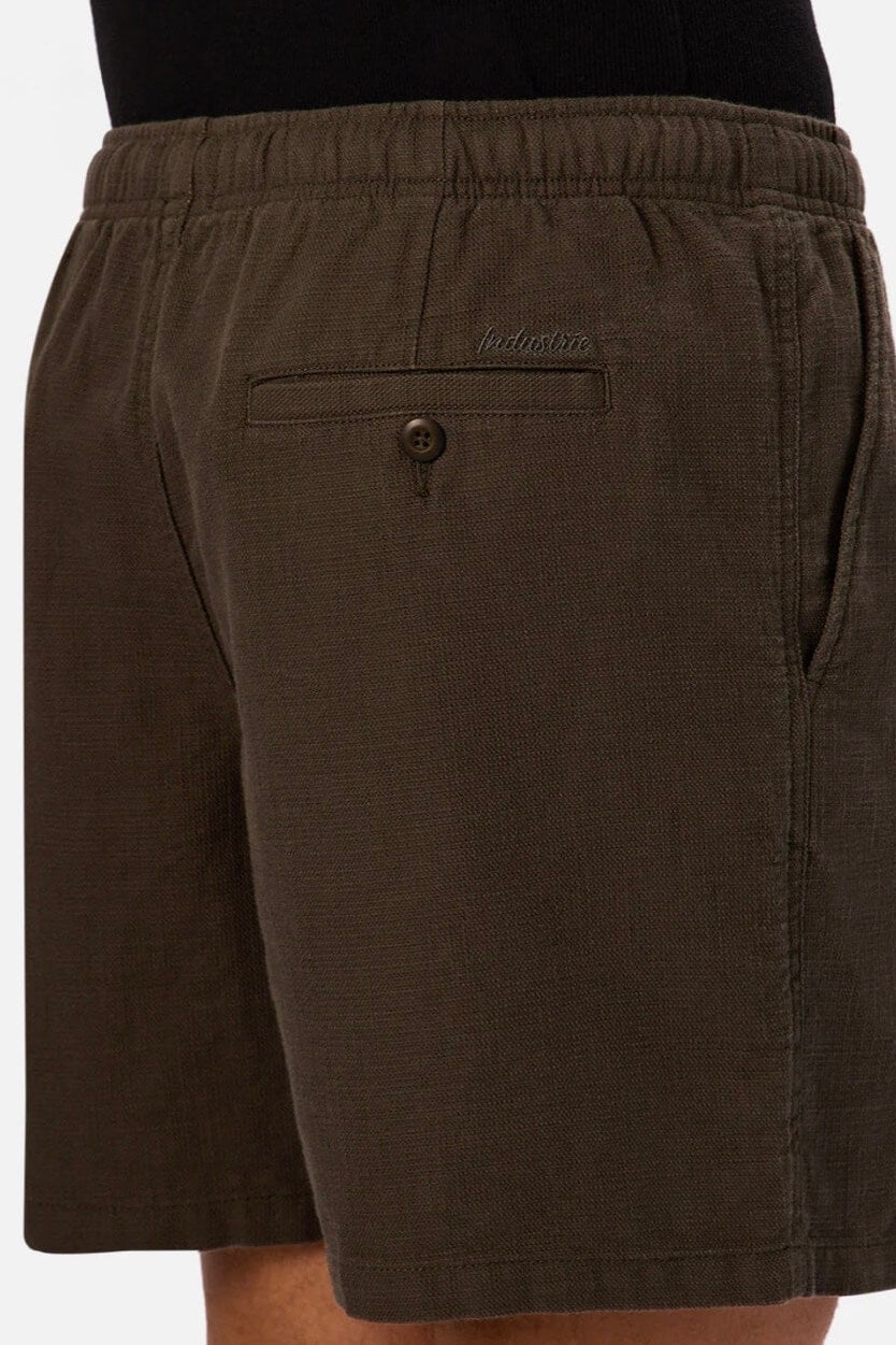 Industrie The Mallorca Short in Gunmetal back close up