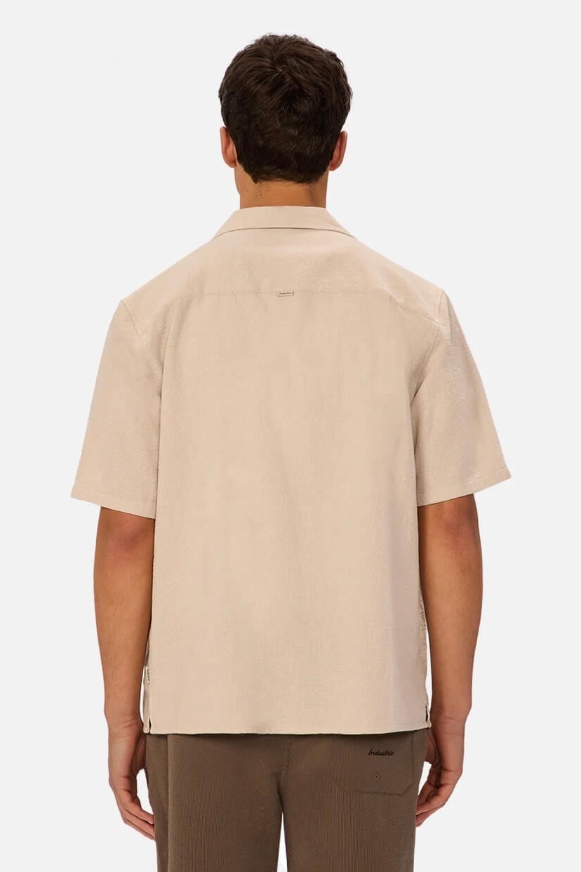 Industrie The Marbella Short Sleeve Shirt in Grain back fit