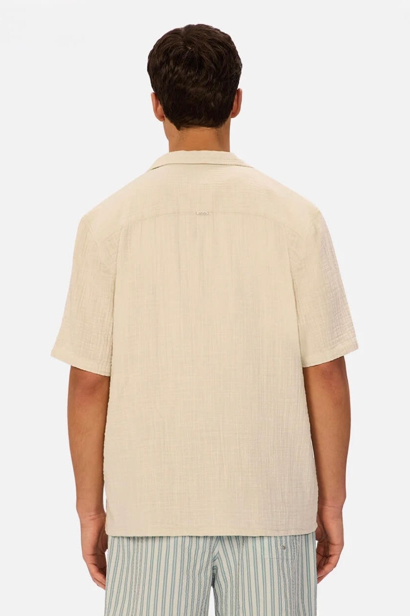 Industrie The Seguro Short Sleeve Shirt in Duckegg back fit