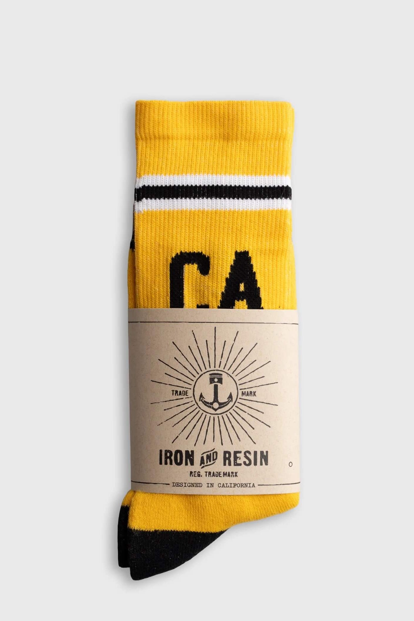Iron & Resin CA Sock in Yellow