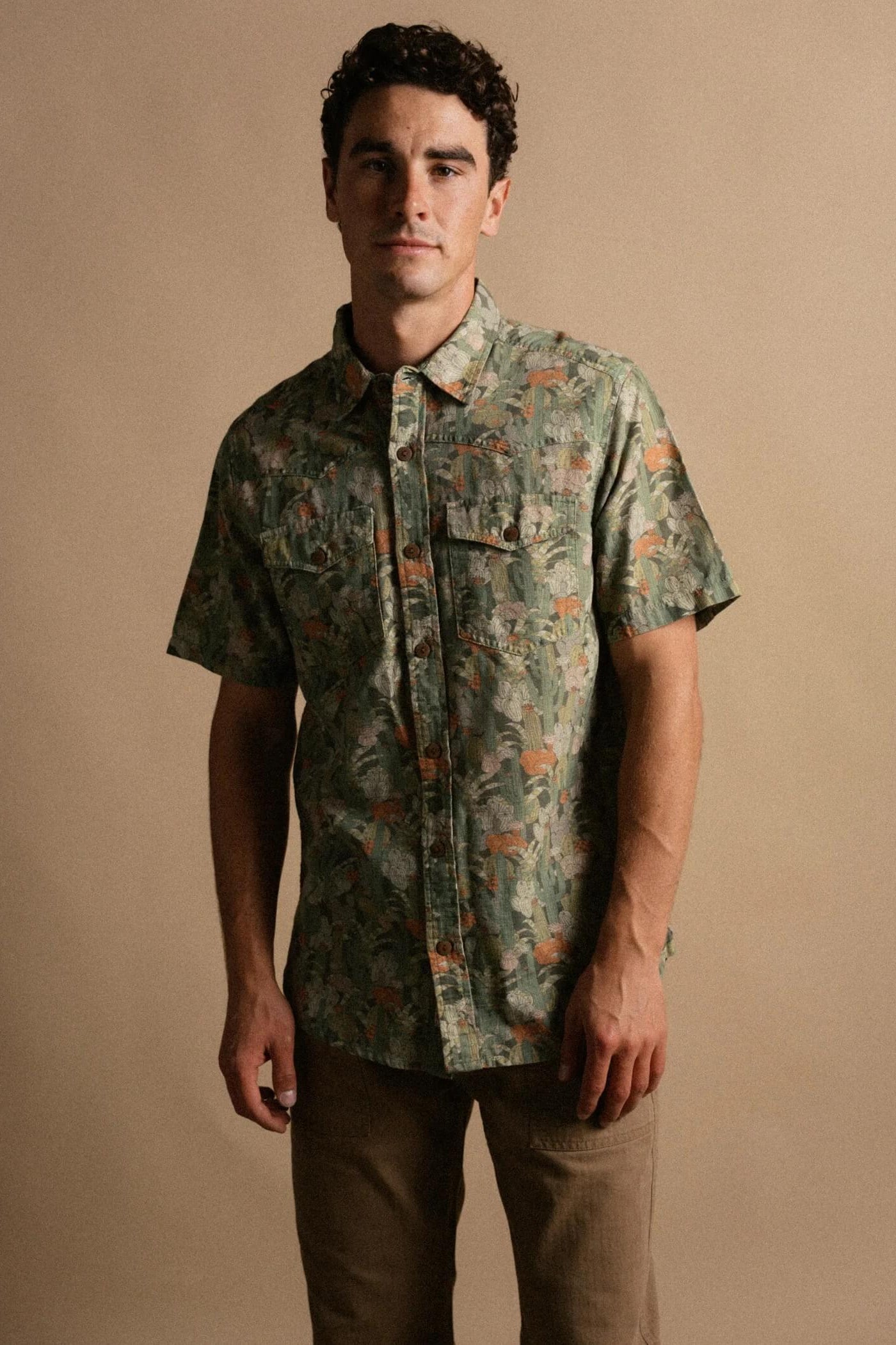 Iron & Resin Cactus Shirt in Green