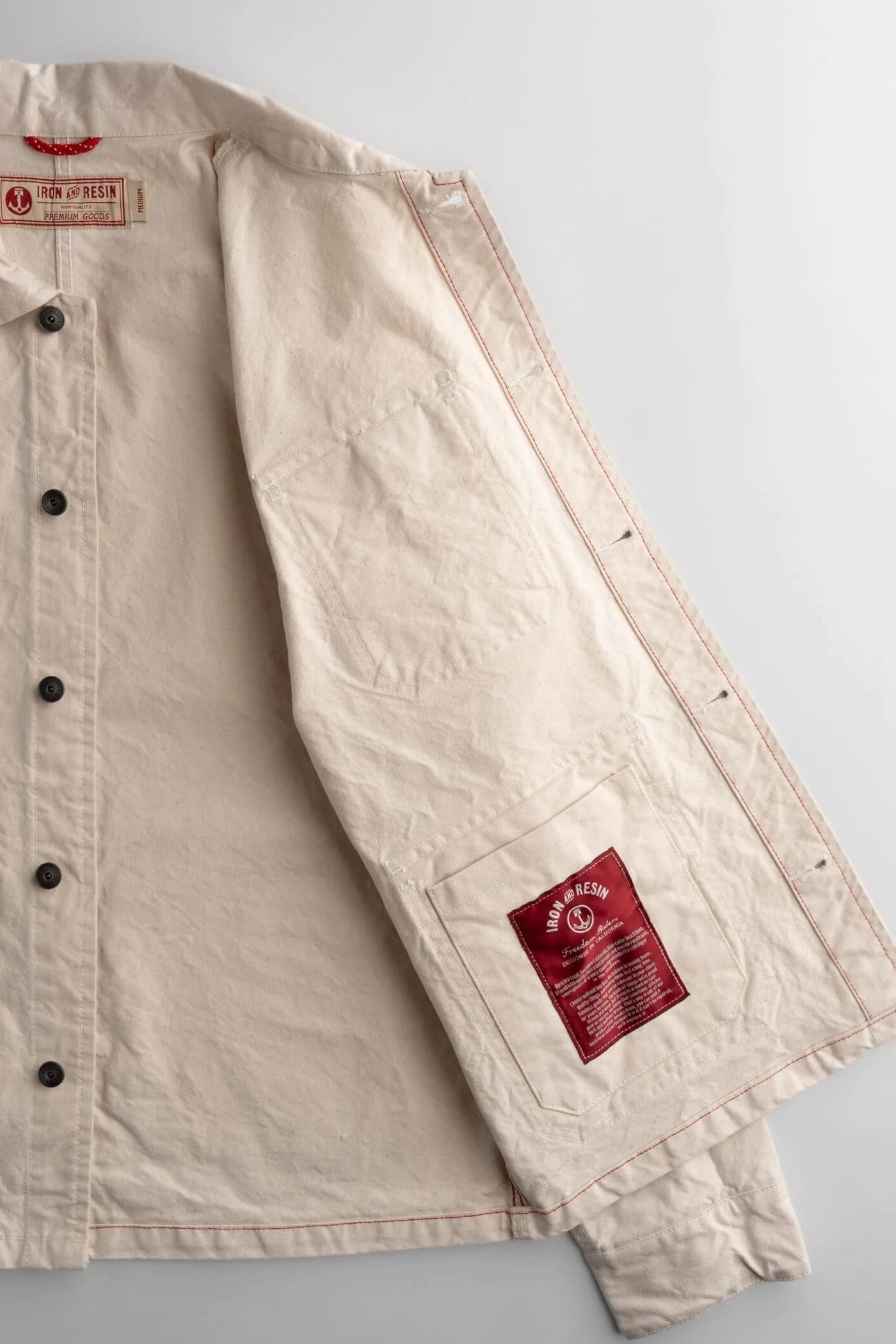 Iron & Resin Hill Jacket in Antique White inside pocket
