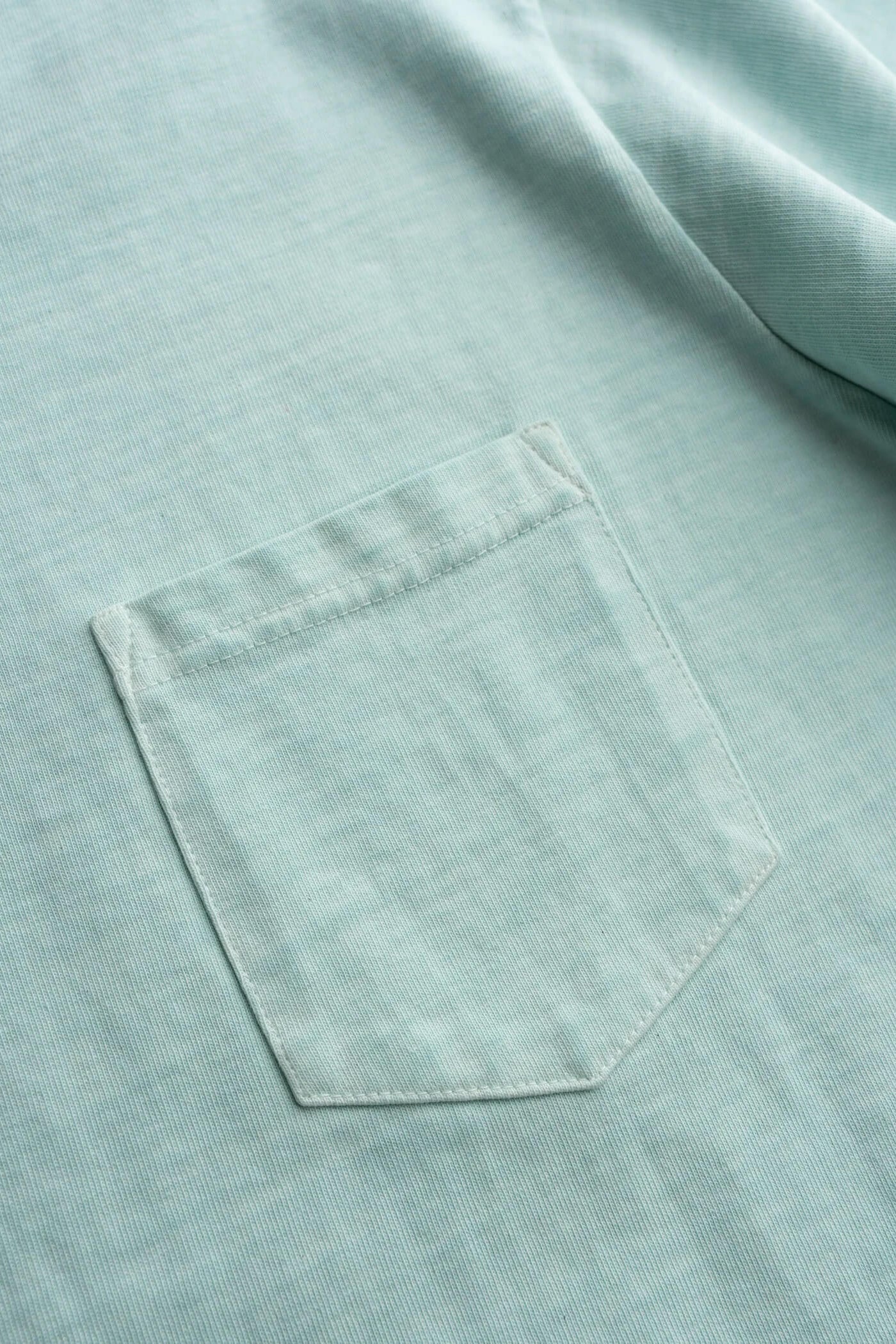 Iron & Resin Samy Tee in Aqua Front Pocket