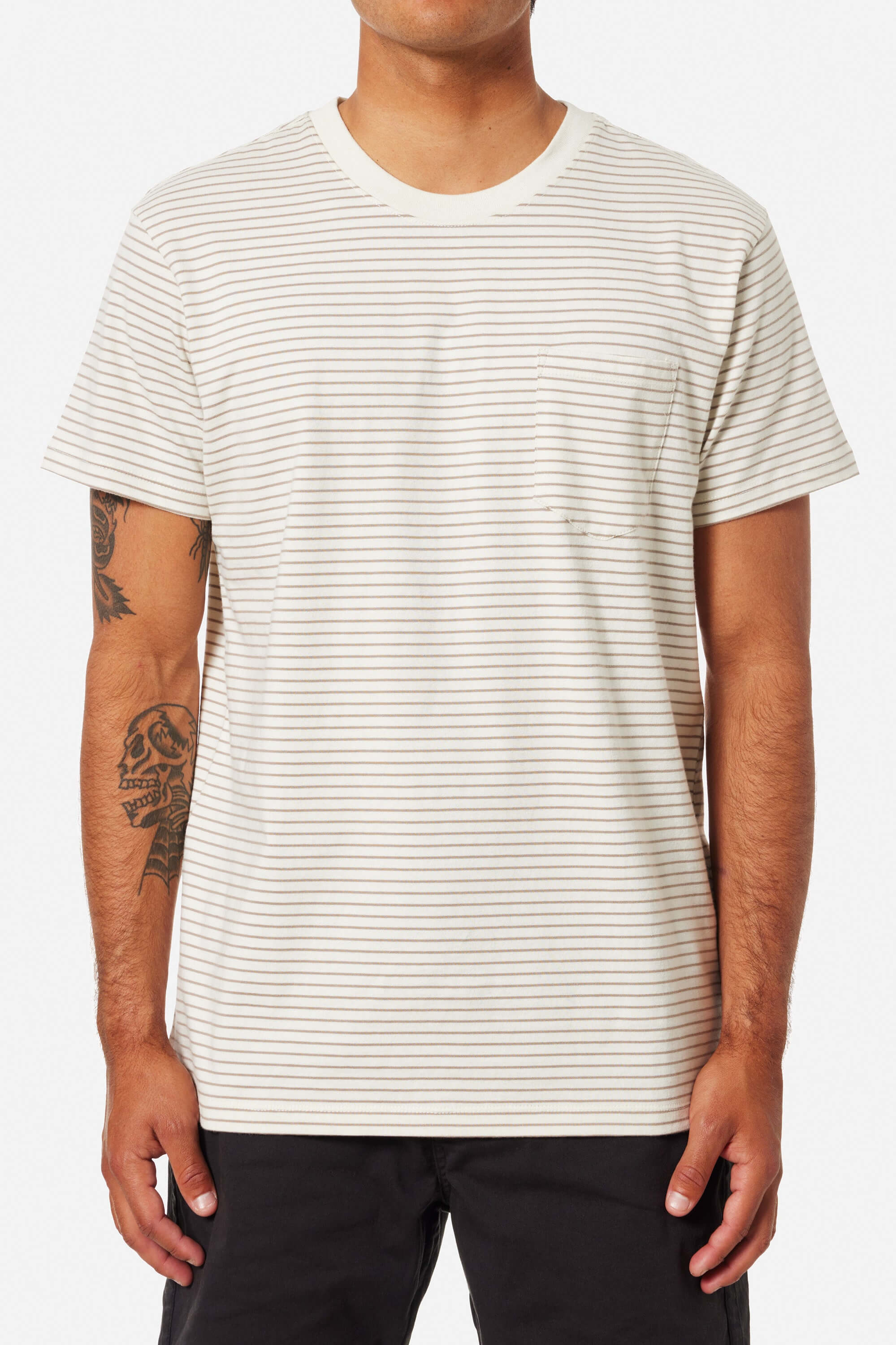 Katin Finley pocket tee in vapor grey front fit