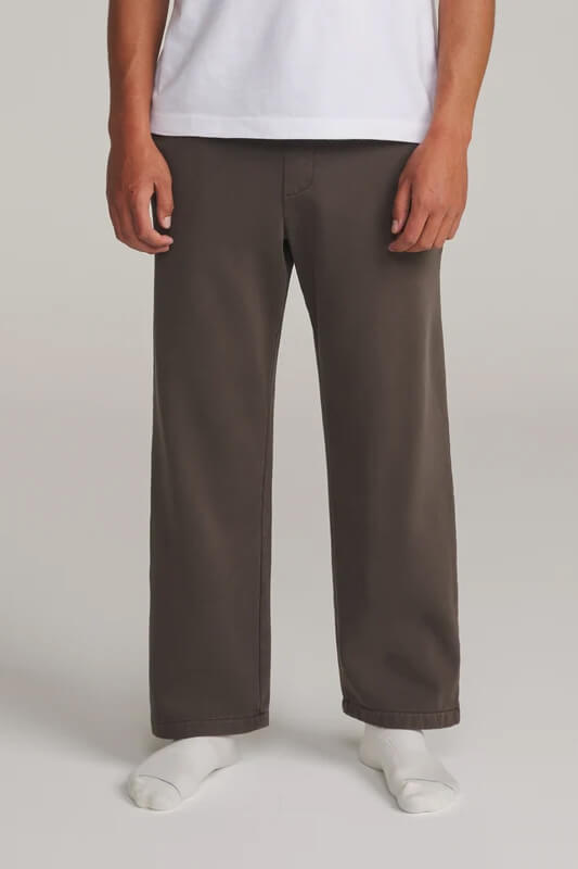 Katin Layton Lounge Pant featuring heavyweight fleece, a relaxed straight-leg fit, elastic drawstring waistband, side pockets, back welt pocket, and embroidered logo.
