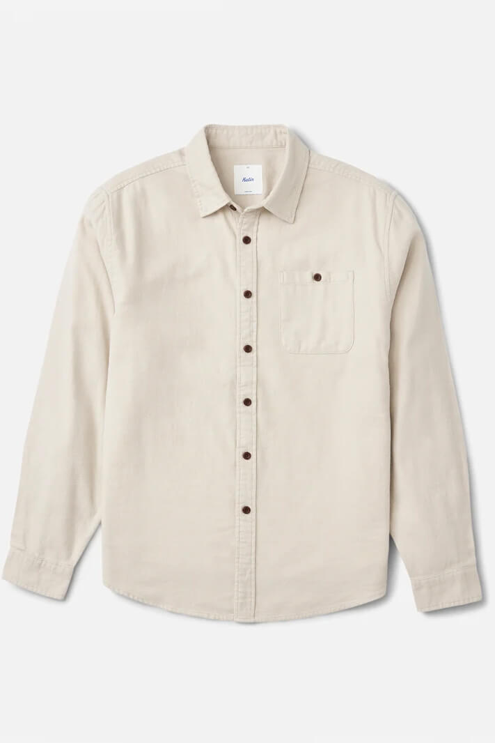 Katin Twiller Flannel men's lightweight cotton button-down shirt with two-tone twill weave, brushed finish and chest pocket.