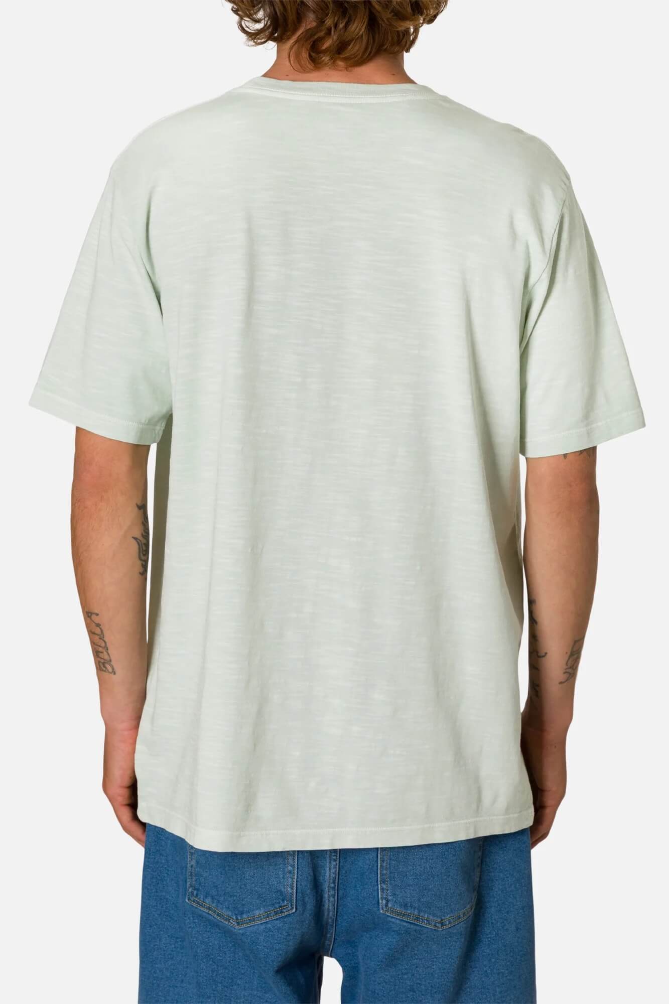 Katin Slub Base Tee in Sea Foam back fit