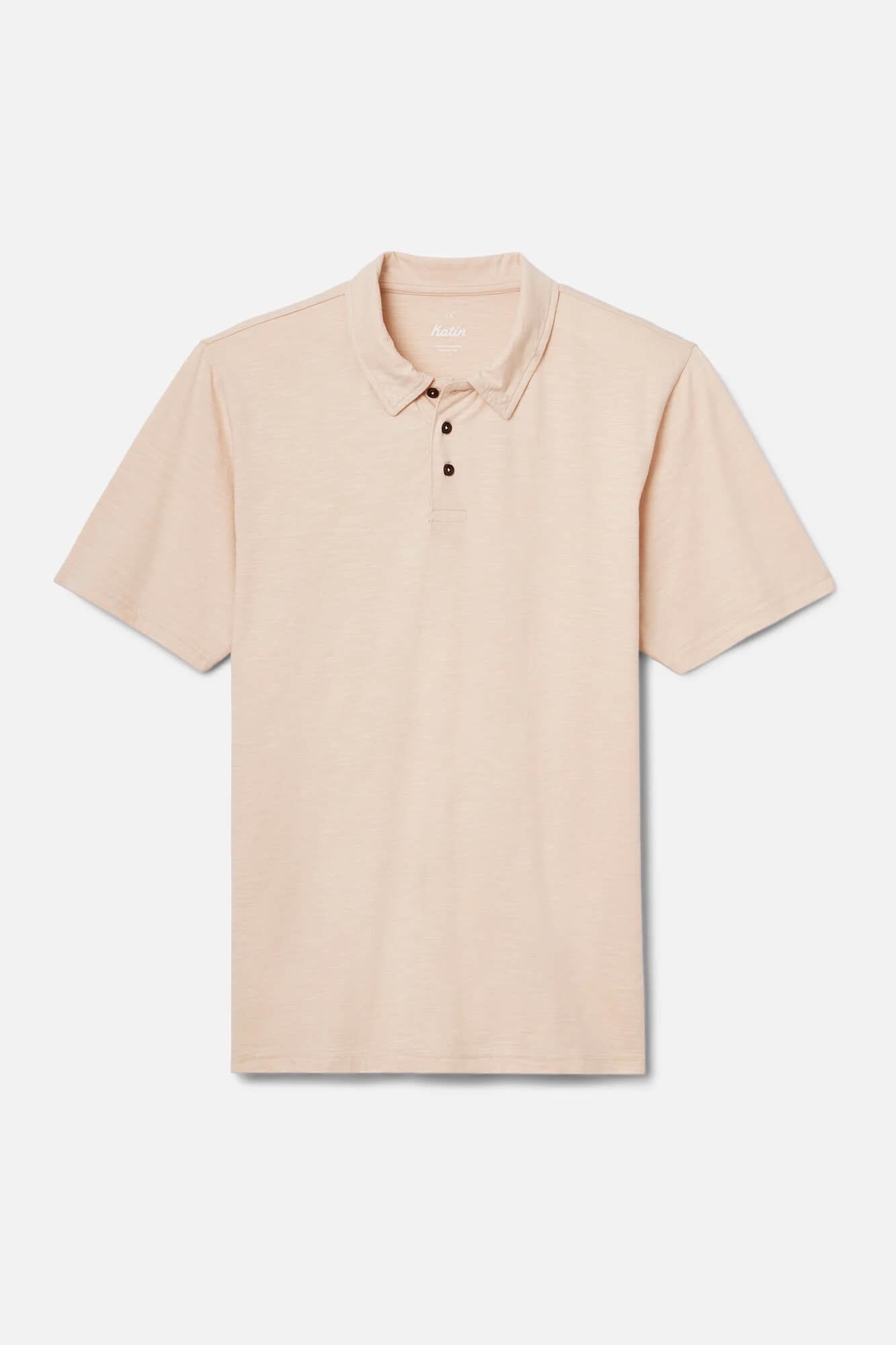 Katin Slub Polo in Almond Peach flat product