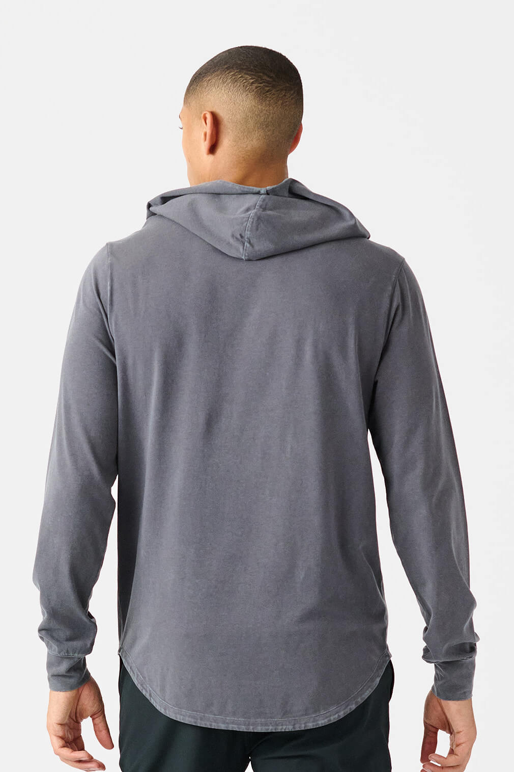 Legends Aviation Tee Hooded LS men's long sleeve hooded shirt with relaxed fit and curved hem