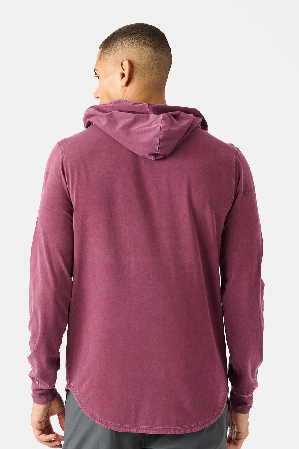 Legends Aviation Tee Hooded LS men's long sleeve hooded shirt with relaxed fit and curved hem