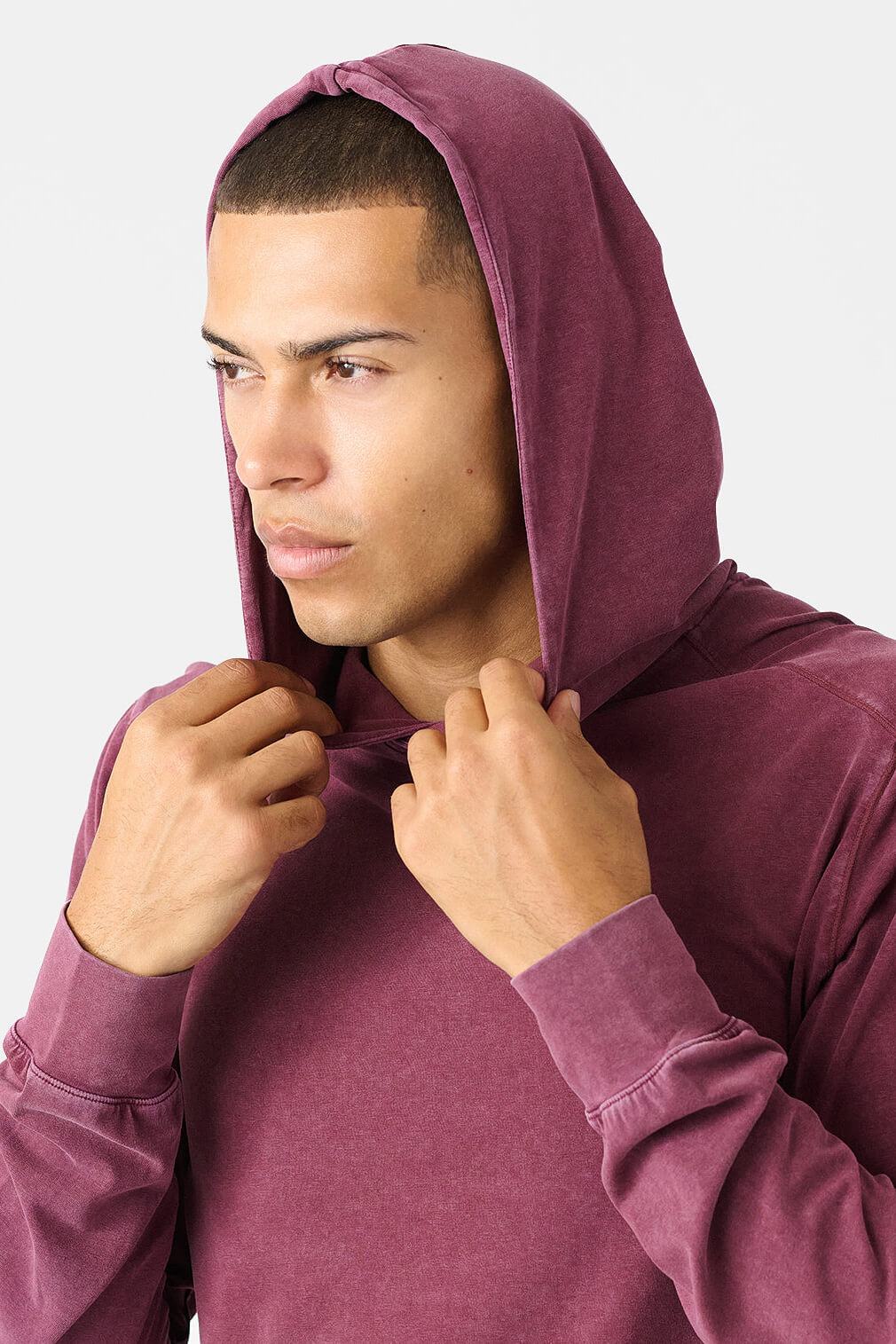 Legends Aviation Tee Hooded LS men's long sleeve hooded shirt with relaxed fit and curved hem