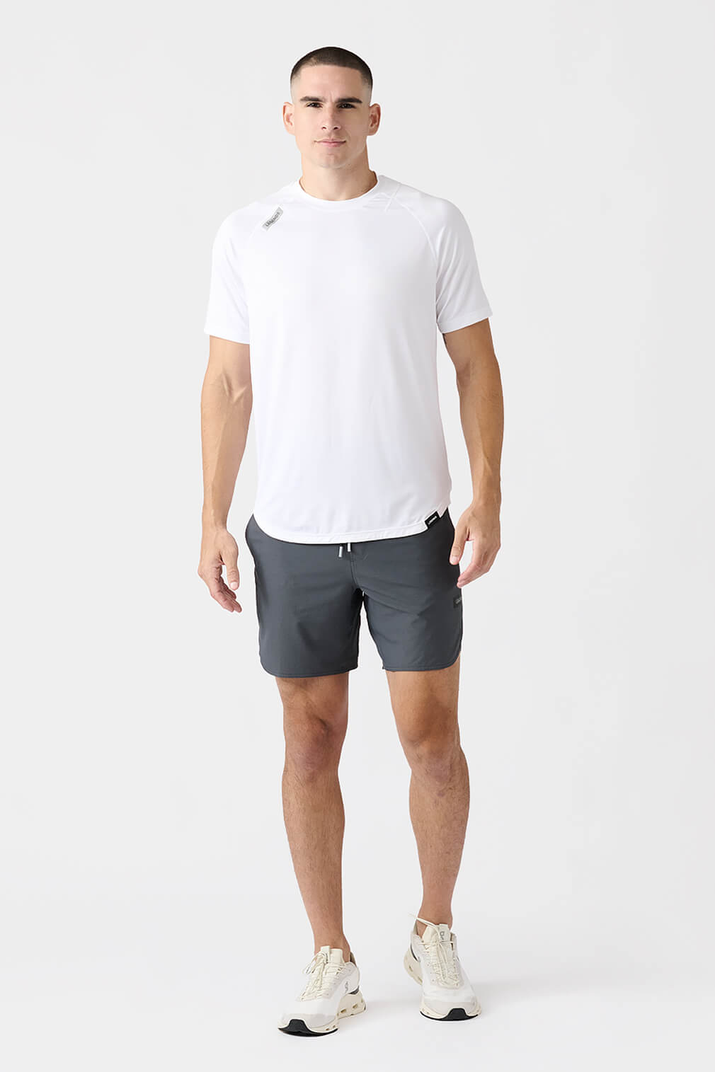 Legends Enzo Tee men's short sleeve performance shirt with athletic fit and scalloped hem