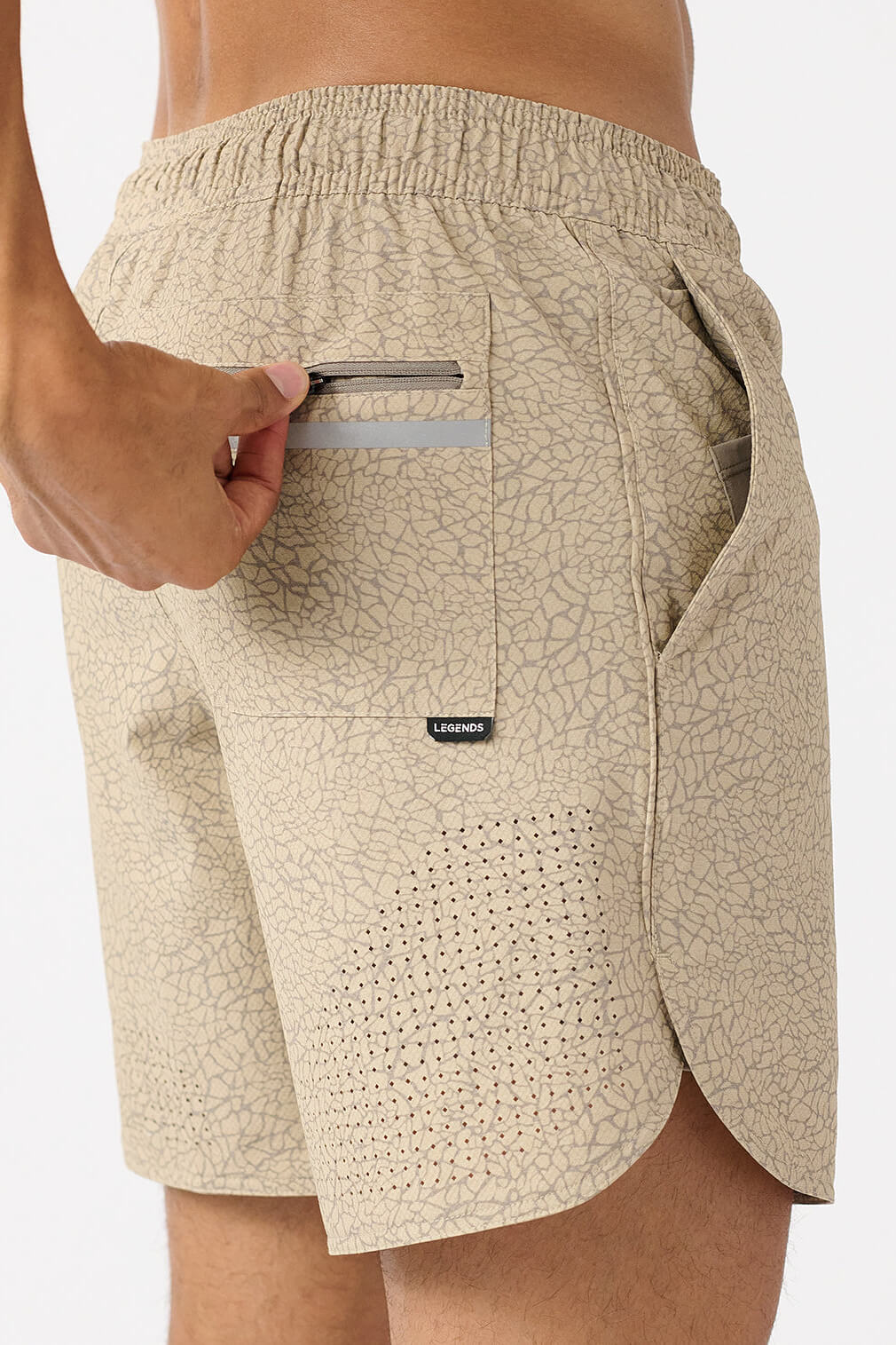 Legends Luka HD Elephant River Rock men's performance shorts with 7-inch inseam