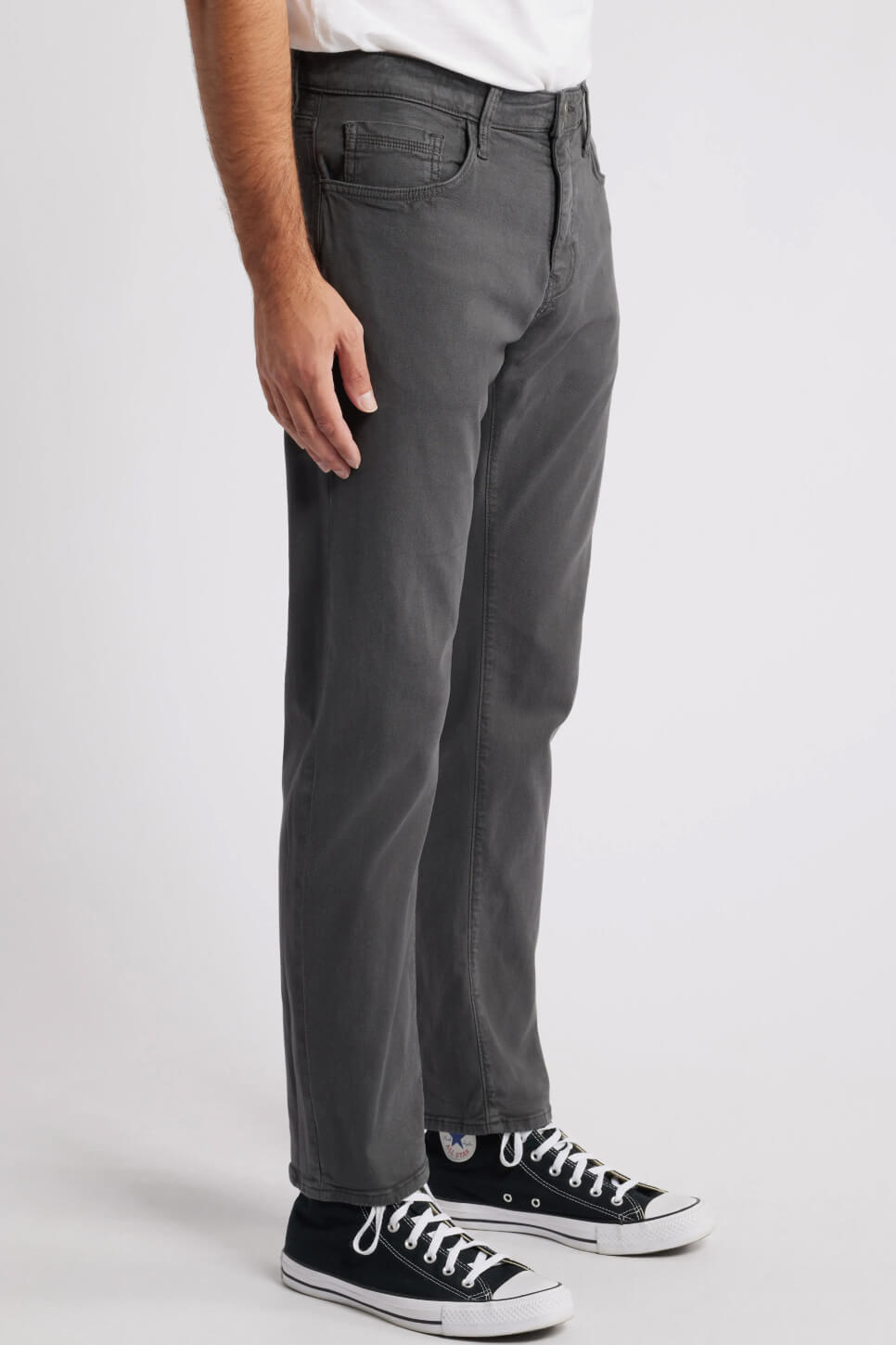 Mavi Jeans Zach Straight Leg Twill Pants in ash