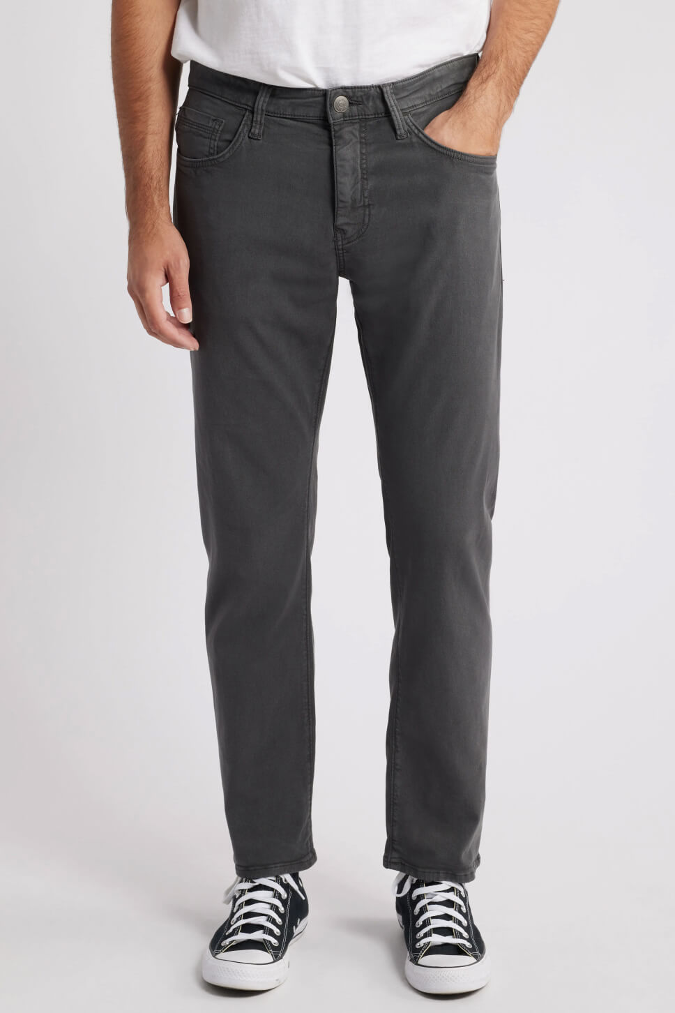 Mavi Jeans Zach Straight Leg Twill Pants in ash