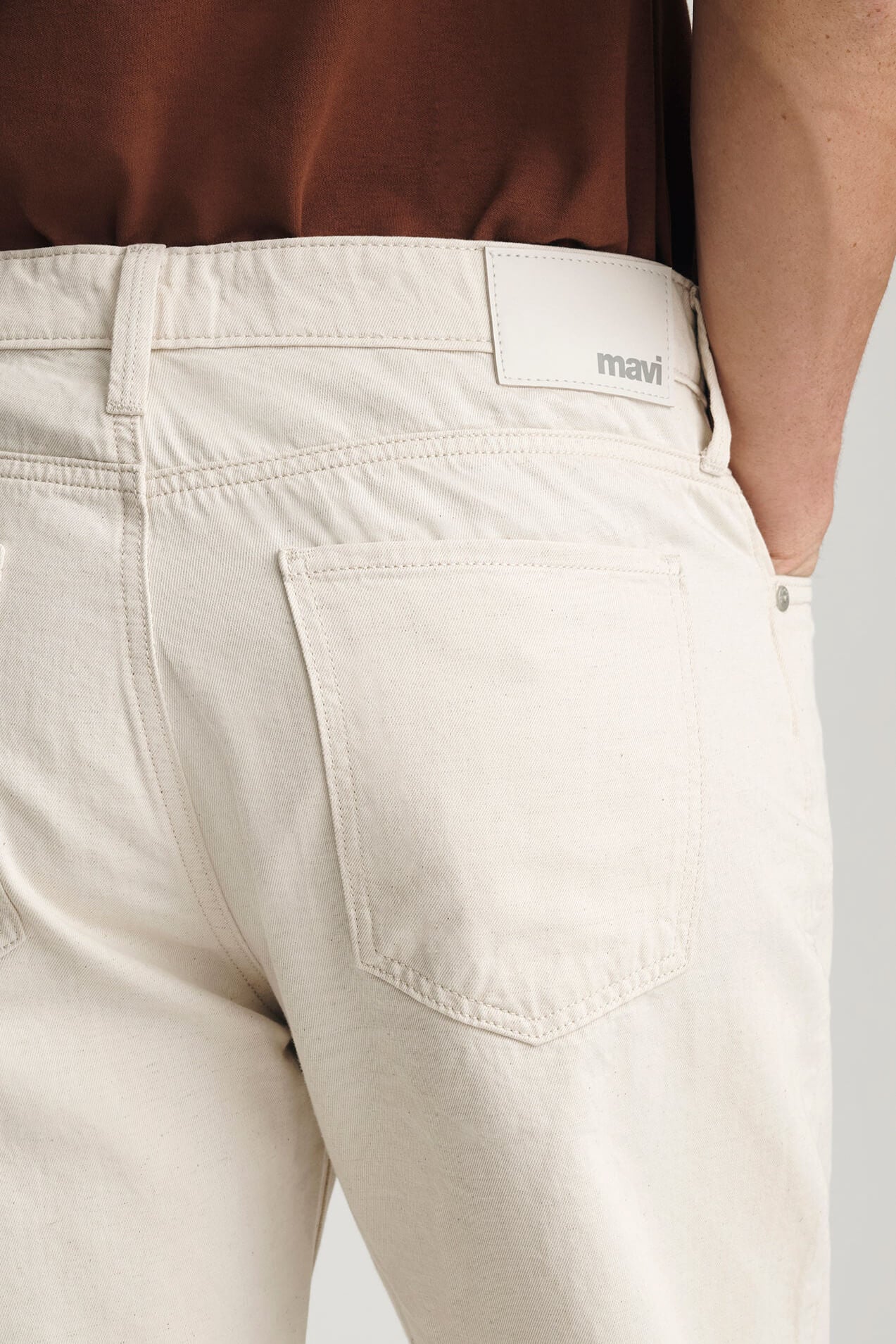 Mavi Marlon Pant Ecru Linen Denim
